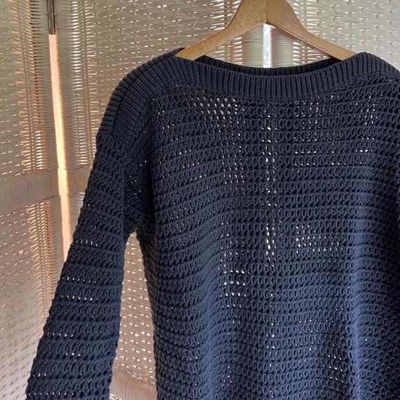 LOFT Sweaters - LOFT crochet knit boat neck sweater.
